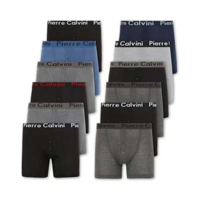 Abbildung von Pierre Calvini Herren Boxershorts mit elastischem Bund, Mehrfarbig (12er Pack), M
