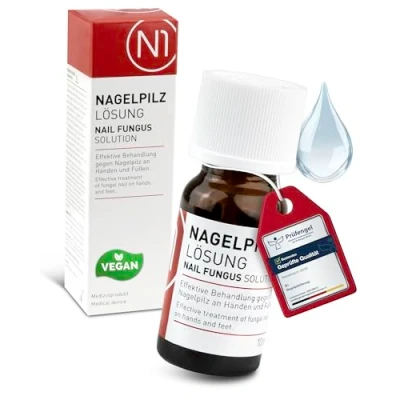Abbildung von N1 Anti Nagelpilz Lösung 10ml [Medizinischer Nagellack mit belegter Wirkung] Apothekenprodukt Behandlung schnell intensiv an Händen und Füßen
