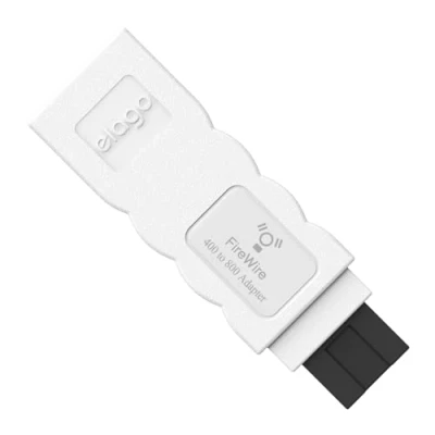 Abbildung von elago FireWire 400 auf 800 Adapter kompatibel mit Mac Pro, MacBook Mini, iMac (Weiß)