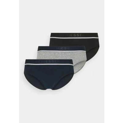 Abbildung von Schiesser 3PACK Slips Organic Cotton 95/5 Slip, Herren, Größe: Small, Blue/black/grey
