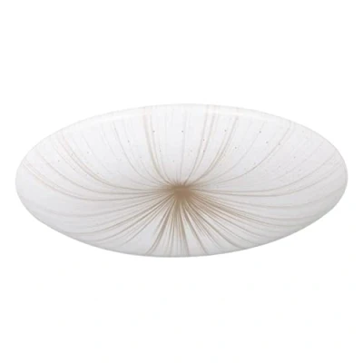 Abbildung von EGLO LED Deckenlampe Nieves 1, Ø 31 cm, Sternenhimmel Deckenleuchte mit Kristall Effekt, Flurlampe aus Metall und Kunststoff in weiß gold, Lampe Decke für Schlafzimmer Flur, warmweiß