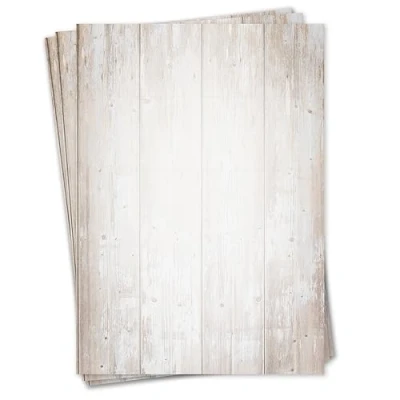 Abbildung von Briefpapier Set Holz Motiv I 50 Blatt 90 g/m² DIN A4 stilvolles Schreibpapier vielseitig verwendbar braun beige natur Geburtstag Urkunde Speisekarte dv_522
