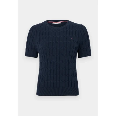 Abbildung von Tommy Hilfiger Strickpullover, Damen, Größe: Medium, Dark night navy