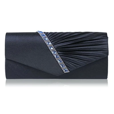 Abbildung von Damara Elegant Strassstein Damen Abendtasche Handtasche,Navyblau