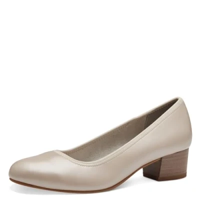 Abbildung von Jana Damen Pumps mit Blockabsatz Vegan, Weiß (Pearlized), 40 EU
