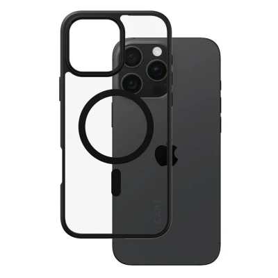 Abbildung von Apple iPhone 16 Pro Max Hülle MagSafe Recycelter Kunststoff PanzerGlass Hard Case/Backcover Handyhülle Schwarz Shockproof/Stoßfest