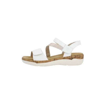 Abbildung von Remonte Damen Riemchensandalen R6860, Frauen Sandalen,lose Einlage,Strandschuhe,Riemen,Riemchen,halteriemen,Sommerschuhe,Weiss Kombi (80),42 EU