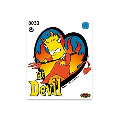 Abbildung von 4R Quattroerre.it Sticker Simpson Bart Devil Aufkleber 14 x 16 cm