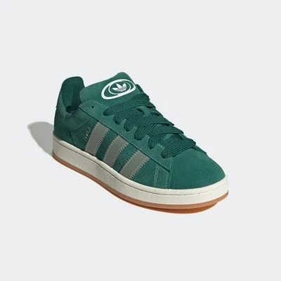 Abbildung von adidas Originals Campus 00S Unisex Sneaker low, Größe: 36 2/3, Collegiate green/silver green/off white Veloursleder