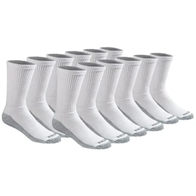 Abbildung von Dickies Herren Dri tech Moisture Control Crew, Available in M XXL (6, 18 Pairs) Socken, Weiß (12 Paar), XL (12er Pack)