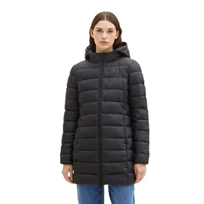 Abbildung von TOM Tailor Denim Lightweight Puffer Wintermantel, Damen, Größe: Medium, Deep black