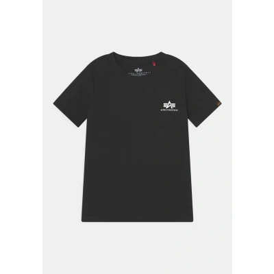 Abbildung von Alpha Industries basic Small LOGO KIDS Teens Tshirt für Kinder, Größe: 164, Black