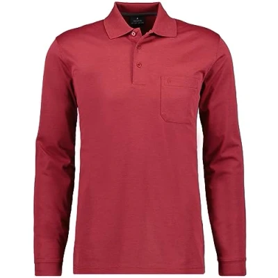 Abbildung von RAGMAN Herren Softknit Polo mit Brusttasche, Langarm M, Peperoni 613