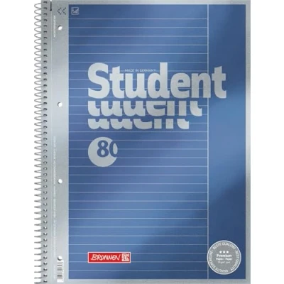 Abbildung von Brunnen 1067125 Notizblock / Collegeblock Student Premium (Veredeltes DeckBlatt mit Metallic Effekt, A4, liniert Lineatur 25, 90 g/m², 80 Blatt)