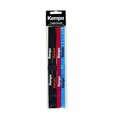 Abbildung von Kempa Haarbänder, rutschfest, elastisch, unisex, schmale Sport Stirnbänder für Erwachsene und Kinder, Set mit 4 Farben Freizeit, Stück
