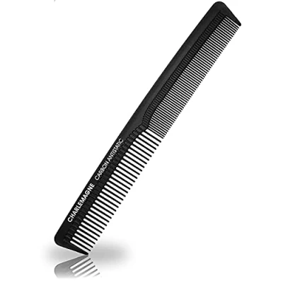 Abbildung von Charlemagne Haarkamm Bruchfester Premium Carbon Kamm Herren Antistatischer Haar Friseur zum Haare schneiden Männer &amp; Frauen Haarschneidekamm Hair Comb Antistatisch Rasierkamm