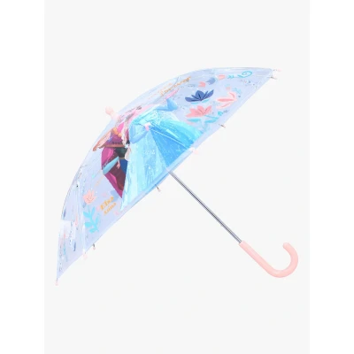 Abbildung von Stockschirm rosa &amp; transparent Disney Frozen Kinder Regenschirm