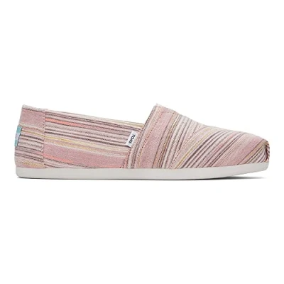 Abbildung von TOMS Damen Alpargata Print Flacher Slipper, Pink Stripes, 35.5 EU