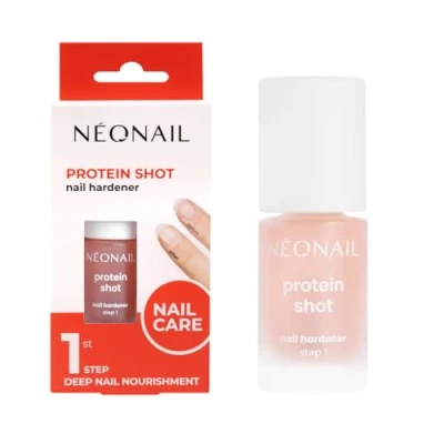 Abbildung von NEONAIL Protein Shot Nail Hardener Nagelhärter 7,2 ml Vegane Nagelpflege mit Vitaminen &amp; Proteinen Gegen brüchige Nägel Aufhellender Repair Lack