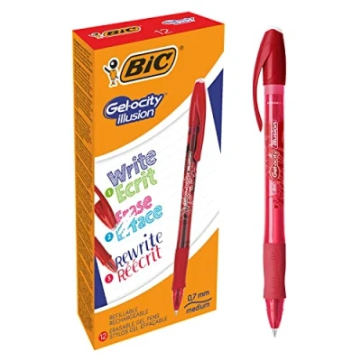 Abbildung von BIC 943442 0,7 mm &quot;Gel Ocity&quot; Illusion Gel Stift Rot (12 Stück)