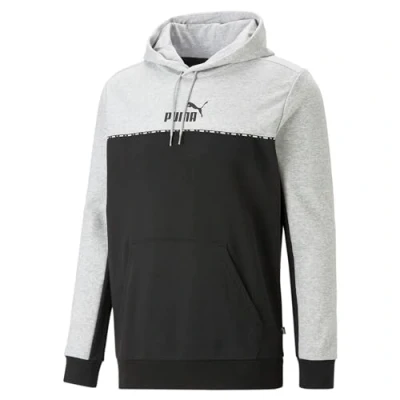 Abbildung von PUMA Herren ESS Block X Tape Hoodie FL Schweiß, Grau Light Gray Heather, M
