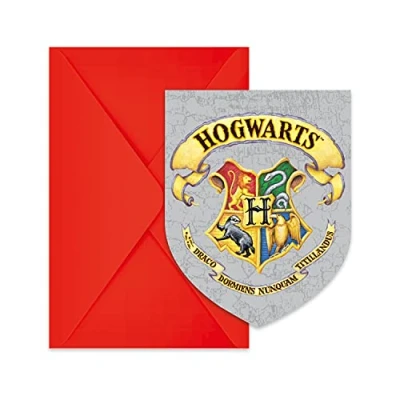 Abbildung von Procos 93370 Einladungen &amp; Umschläge, Harry Potter, 9,5x14,5 cm, Kindergeburtstag, FSC® Mix