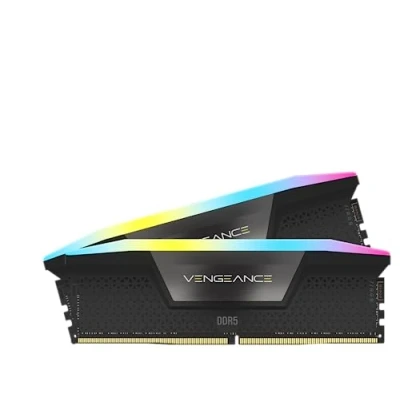 Abbildung von CORSAIR Vengeance RGB DDR5 RAM 32GB (2x16GB) 6000MHz CL36 Intel XMP iCUE Kompatibler Computerspeicher Schwarz (CMH32GX5M2B6000C36)