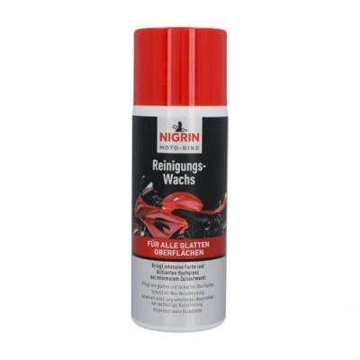 Abbildung von NIGRIN MOTO BIKE Reinigungs Wachs für Motorrad Wachspolitur, mit lang anhaltenden Abperleffekt, 400 ml