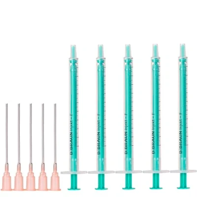 Abbildung von MedixX Spritzenset Spritzen Set Hobbyspritze mit stumpfer Nadel verschiedene Größen für Hobby und Heimwerk, einzeln steril verpackt (5x 1ml Spritze &amp; 5x Kanüle)