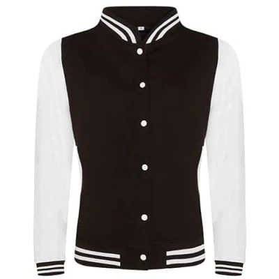 Abbildung von AWDis Varsity Unisex Jacke, Schwarz Large