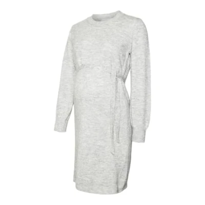 Abbildung von Mamalicious Mlnewanne Dress Strickkleid, Damen, Größe: 34, Light grey melange