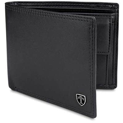 Abbildung von TRAVANDO Geldbeutel Männer Toronto RFID Geldbörse Herren schwarz Portemonnaie Portmonaise Geldtasche groß Brieftasche Portmonai Herrengeldbeutel Herrenbörse Herrengeldbörse Portmonee Geschenk