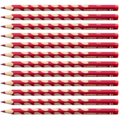 Abbildung von Ergonomischer Buntstift für Rechtshänder STABILO EASYcolors 12er Pack kirschrot