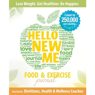 Abbildung von Hello New Me: A Daily Food and Exercise Journal to Help You Become the Best Version of Yourself, (90 Days Meal Activity Tracker)