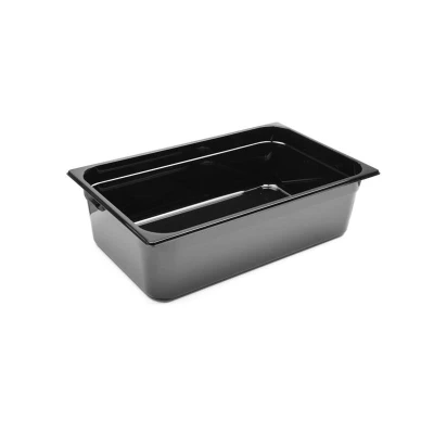 Abbildung von HENDI GN Behälter 1/1 schwarz 150 mm Füllmenge: 21 l Polycarbonat Kunststoff 40 bis +110 C, Gastronormbehälter