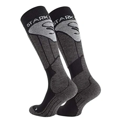 Abbildung von STARK SOUL Damen &amp; Herren Skisocken, Funktionssocken, Snowboard Skistrümpfe mit Spezialpolsterung, grau, Gr. 39 42