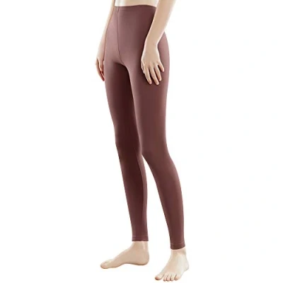 Abbildung von Libella Damen Lange Leggings bunt mit Hohe Taille Slim Fit Fitnesshose Sport aus Baumwolle 4108 Braun XL