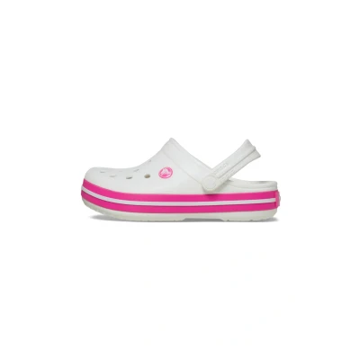 Abbildung von Crocs BAND Badesandale für Kinder, Größe: 19/20, White/pink crush Kunststoff