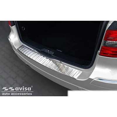 Abbildung von Avisa Edelstahl Heckstoßstangenschutz kompatibel mit Mercedes B Klasse W245 2005 2008 &#039;Ribs&#039;, Silber