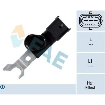 Abbildung von FAE 79168 Sensor, Nockenwellenposition Hallsensor OPEL: Astra F CC
