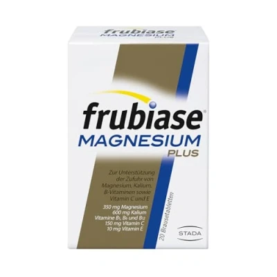 Abbildung von frubiase Sport Magnesium plus Nahrungsergänzungsmittel mit hochdosiertem Vitamine Nährstoffversorgung beim 1 x 20 Brausetabletten