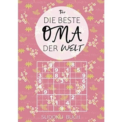 Abbildung von Sudoku Buch für die beste Oma der Welt: 200 Rätsel leicht bis schwer Großdruck Rätselheft Senioren Gehirnjogging gegen Langeweile kleines Geschenk Großmutter