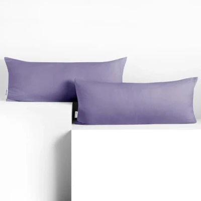 Abbildung von DecoKing 2 Kissenbezüge 40x120 cm Jersey Baumwolle Reißverschluss Lavendel Amber