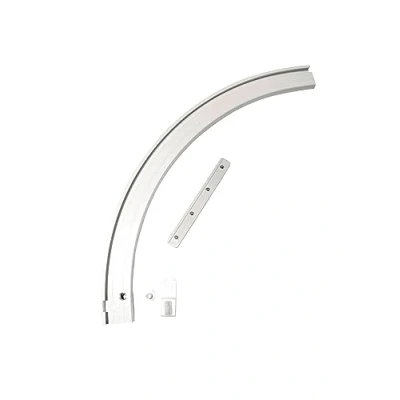 Abbildung von Gardinia 31441 Rundbogen für Aluminium Vorhangschiene 1 läufig rechts weiß 20 x cm