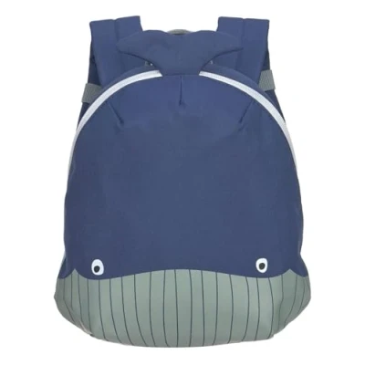 Abbildung von LÄSSIG Kleiner Kinderrucksack für Kita Kindertasche Krippenrucksack mit Brustgurt, 20 x 9.5 24 cm, 3,5 L/Tiny Backpack Wal