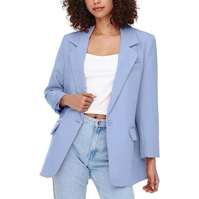 Abbildung von ONLY Berry OVS TLR NOOS Kurzmantel, Damen, Größe: 38, Bel air blue