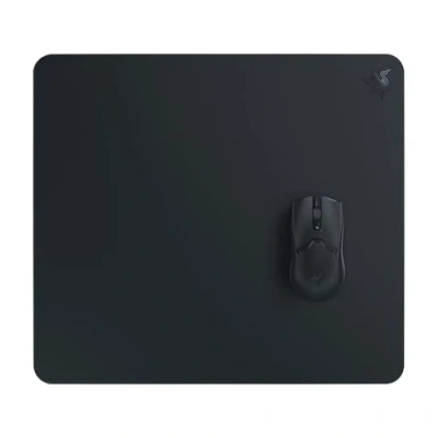 Abbildung von Razer Atlas Glasmausmatte (Premium gehärtetes Glas, Ultra Glatte Oberfläche, Mikrogeätzte Schmutz und kratzabweisend, Leisere Mausbewegungen, rutschfeste Gummibasis) Schwarz