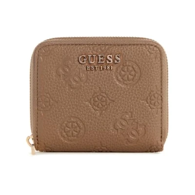 Abbildung von Guess Cresidia Small ZIP Around Geldbörse, Damen, Größe: One Size, Dark taupe