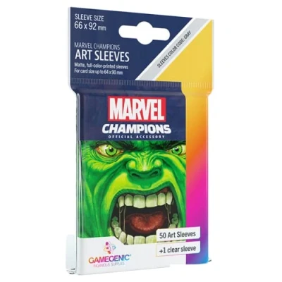 Abbildung von Gamegenic, Marvel Champions Sleeves Hulk, Sleeve color code: Gray