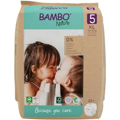 Abbildung von Bambo Nature Baby Windeln Größe 5 (12 18kg) 22 St Premium Diapers mit verbesserter Auslaufsicherheit Ultimativen Komfort &amp; Freiheit für Aktive Kinder Dermatologisch getestet Nappies